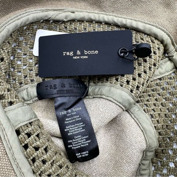 Rag & Bone Nando Bucket Netting Hat in Safari Net New with tags - Picture 5 of 6